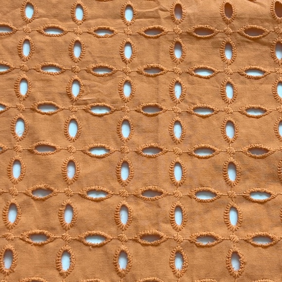 2 pc Denim & Co Twinset Button Front Eyelet Shirt & Tank Top Set Plus 2X Orange - Picture 7 of 12